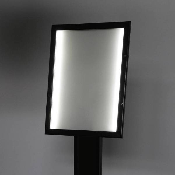 Menustandaard LED 4x A4 Zwart